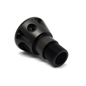 قطع مخروطية لموصل CNC بالقطع من الألومنيوم المؤكسد مع خيط خارجي داخلي متعدد الثقوب بالقطع الدقيق - Product Image 6