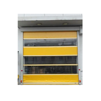 Puerta Enrollable de PVC Moderna Resistente al Viento de Alta Velocidad para Hogar, Garaje, Patio, Jardín, Cobertizo, Granja, Uso Interior/Exterior