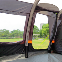 Tente tunnel gonflable de luxe pour 8 personnes, double couche, deux chambres, salon, en tissu Oxford imperméable, pliable, pour le jardin et les voyages