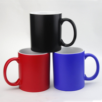 Mug magique sensible à la chaleur Topjlh Sublimation Blank 11oz, entièrement personnalisable en couleur, pour la consommation quotidienne, cadeau de Noël, de fête ou d'anniversaire.