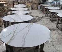 Plateaux de table en quartz artificiel résistant à la chaleur de 12 mm, plateaux de table à café et à manger de 6 mm, couleur beige Carrara, bureau coloré