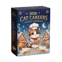 Calendrier de l'Avent 2026 sur le thème des chats, 24 jours, style européen, support en acrylique, usage général, sans impression, pour l'exportation transfrontalière
