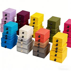 Caja de Joyería de Cartón Rígido Deslizante con Logotipo Personalizado Único, con Forro de Esponja y Acabado Brillante para Empaque de Relojes - Product Image 1