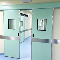 Puerta Corredera Automática GMP, Puerta Corredera Comercial con Certificación CE para Cuarto Limpio, Quirófano de Hospital