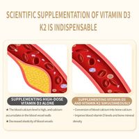 Compléments Nutritionnels en Gros pour Améliorer la Densité Osseuse et Soutenir le Système Immunitaire – Capsules de Vitamine D3 + K2 pour Adultes