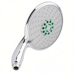 Pommeau de douche 3 fonctions diamètre 150 mm avec jets verts pour bain et douche - Product Image 2