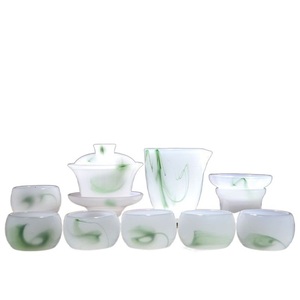 High Quality Sky Blue Liuli Glass <b>Tea</b> <b>Set</b> Factory Direct Sale Customizable Chinese Kung Fu <b>Tea</b> Ware Handmade Azure Colored - Product Image 4