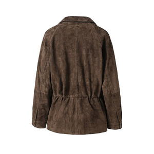 <strong>Ladies</strong> Cropped Real Leather <strong>Suede</strong> Coat Autumn Winter Blazer <strong>Jacket</strong> Women Motorcycle Genuine Leather <strong>Suede</strong> <strong>Jacket</strong> - Product Image 3