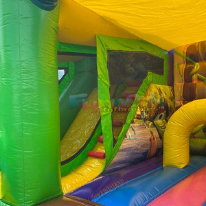 Castillo inflable comercial con tobogán para niños, ideal para fiestas al aire libre. - Product Image 4