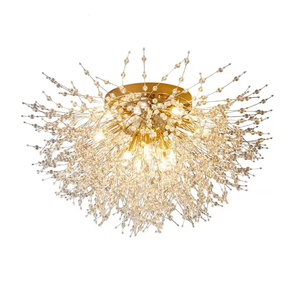 Lustre de plafond moderne en forme de <span class=keywords><strong>pissenlit</strong></span> de 60 cm, montage encastré, or, cristal de luxe, luminaire de plafond pour salon, chambre à coucher - Product Image 1