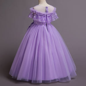 Vestido de Noche para Niña con Falda de Gasa Abullonada y Hombro Descubierto, Estilo Princesa, para Pasarela - Product Image 6