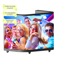 Station de Dj pliable Façade Bureau Stand Table Portable Booth Led Vidéo Mur Affichage Écran Dj Booth