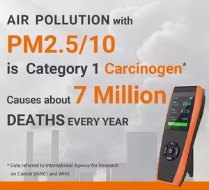 9-in-1 chất lượng không khí màn hình di động Xuất khẩu dữ liệu PM2.5 PM10 hcho AQI hạt VOCs độ ẩm và nhiệt độ LKC-1000S + - Product Image 2