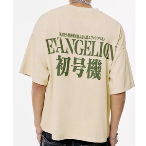 Men's Anime Inspired Sports <strong>T</strong> <strong>Shirt</strong> Featuring <strong>Evangelion</strong> Design Loose Fit Short Sleeve Tees for Casual Comfort and Geeky Style - Product Image 5