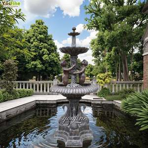 आउटडोर डेकोर कास्टिंग पानी की सुविधा कांस्य करूब फव्वारा - Product Image 2