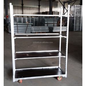 Chariot de jardin roulant pour pépinière haute capacité 500 kg, en acier, avec filet métallique et roues en caoutchouc pour outils d'extérieur, type <span class=keywords><strong>brouette</strong></span> - Product Image 3