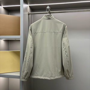 Full Zip Stand Collar <b>Light</b> weight Bur <b>berry</b> Jacket Men Classic Check Interior Daily Outerwear - Product Image 4