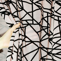 Tissu en maille de tulle en polyester floqué élastique, léger et transparent, pour robes de mode, jupes, lingerie, superposition