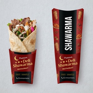 Boîte à shawarma arabe personnalisée en papier kraft pour emporter, boîte à rouleaux <span class=keywords><strong>de</strong></span> poulet - Product Image 5