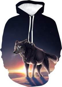 Ingrosso Fitspi Design divertente lupo stampa 3D felpe Unisex Pullover da uomo felpe Casual da donna - Product Image 6