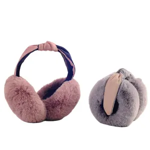 Earmuffs kore şık düğüm kafa kış komik sevimli sıcaklık kayak katlanır kızın kulak Muffs