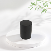 Tapa de Perfume Cilíndrica de Aleación de Zinc, Tapa de Botella Zamac Negra Mate FEA15, 15 mm de Diámetro, Impresión de Logotipo Personalizado, Venta al Por Mayor de Fábrica