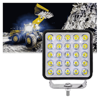 Projecteur LED universel carré 75W, lumière de travail pour mine, lumière de travail pour tracteur, lumière pour machines agricoles