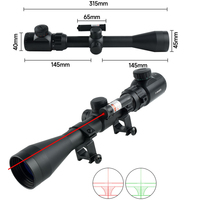 Vente en gros de lunettes de visée tactiques de chasse 3-9X40EG avec laser rouge, accessoires de visée optique, portée de chasse