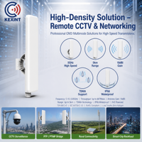 KEXINT Come 5-90n 5GHz 5km Pont sans fil extérieur, Pont PTP longue portée à gain élevé 18dBi