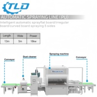 Machine de pulvérisation automatique TLD, ligne 380V, 0-1800mm/s, 4000W, 2200kg, pour le revêtement de surface des panneaux HDF et WPC