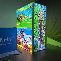 Stand d'exposition modulaire personnalisé pour salon professionnel, avec boîte à lumière SEG portable et design attrayant