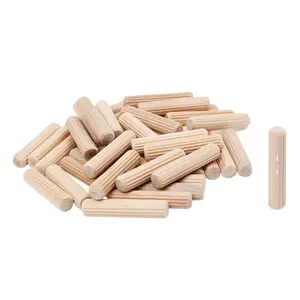 Natural Wood Craft Dowel Pin Sticks 8x20 Wooden Dowels Rods For Craft For Innovation Wood Working Model Kids Handmade Gifts Home