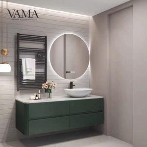 VAMA <span class=keywords><strong>Paris</strong></span> Gris Nouvelles Tendances Cabinet Quatre Tiroirs Mur Monté Flottant Salle De Bains Vanité - Product Image 6