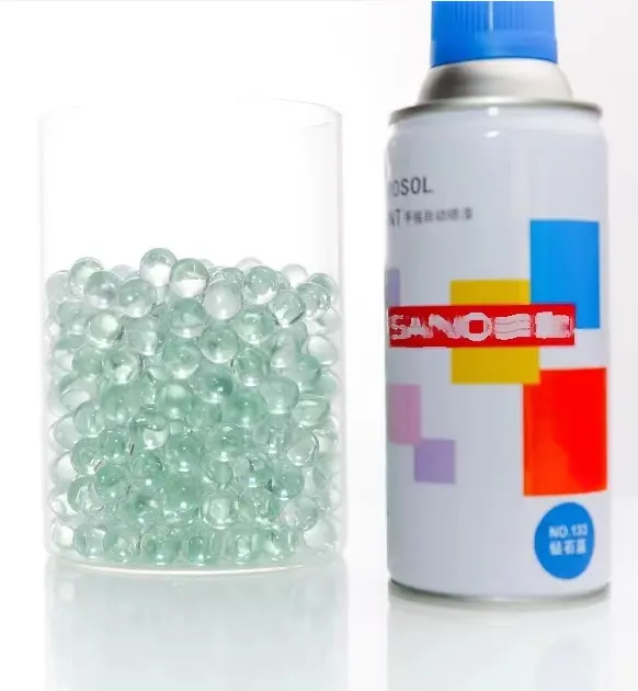 Canettes de peinture par pulvérisation industrielle en verre transparent, taille de 5mm à 22mm, pièces