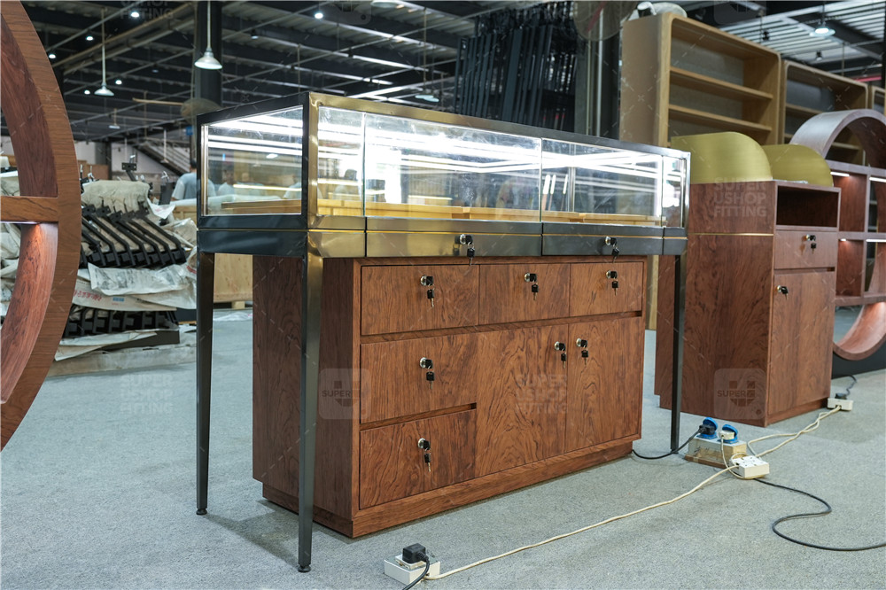 glass display cabinet with led lights