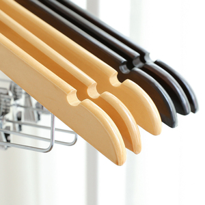 Customized Logo Wood Suit <strong>Hanger</strong> Wooden Clothes <strong>Hangers</strong> with <strong>Clips</strong> - Product Image 5