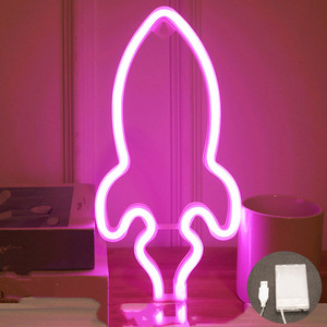Lampe Néon LED USB Créative en Forme de Fusée et de Planète, Veilleuse pour Fêtes, Mariages, Remises de Diplômes, Diwali, Ramadan, Thanksgiving, Décoration Murale - Product Image 3