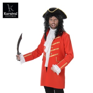 ODM Costume da uomo di Halloween per adulti Set nero rosso capitano <span class=keywords><strong>Anime</strong></span> ispirato per eventi di festa tutta la vendita - Product Image 5