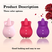 Vibrateur Rose pour Femme, Jouet Sexuel à Succion Clitoridienne et Léchage de Langue, Vibrateur Rose pour Femme, Vibrateur à Succion pour Femme