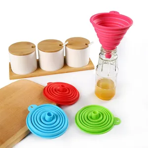 Mini funil dobrável de silicone, funil dobrável de silicone com desmontável, funil portátil, despensador de líquidos para casa, cozinha, ferramenta