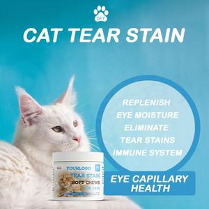Nutrition pour animaux de compagnie de marque privée Supplément pour taches de larmes de chat Mastics doux Protège les yeux Système immunitaire Supprimer les taches Supplément pour chat - Product Image 2