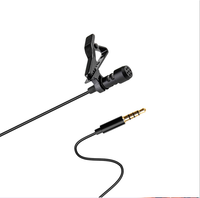 Lefon-microphone lavalier portable à pince, 3.5mm, pour téléphone et ordinateur portable, mini-microphone