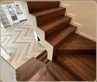 Escalier en arc en bois massif moderne personnalisé Moren, garde-corps en bois durable pour salon, hôtels, appartements, garantie de plus de 5 ans