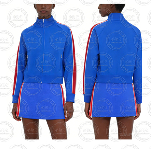 Completo <span class=keywords><strong>Donna</strong></span> Y2K con Logo Personalizzato, Giacca e Minigonna, Tuta <span class=keywords><strong>Streetwear</strong></span>, Set Due Pezzi Casual - Product Image 3