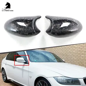 For BMW E90 E92 E93 Forged Carbon M Look Rear View Side Mirror Covers 2007-2009