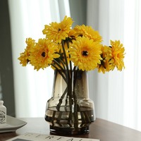 Bunga Krisan Buatan, Gerbera, Eustoma - Bunga Kain Sutra Gaya Instagram untuk Dekorasi Rumah Kreatif; Produsen Grosir dari Cina
