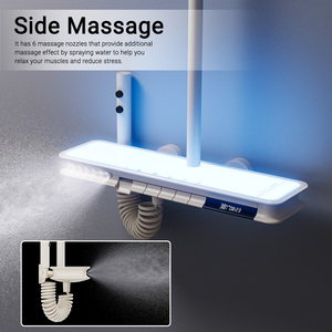 Juego de ducha termostática de latón para montaje en <span class=keywords><strong>pared</strong></span> Gockel, sistema de ducha digital inteligente multifuncional para baño. - Product Image 3