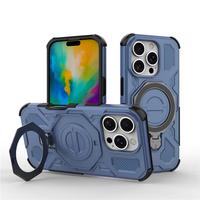 Coque antichoc robuste avec protection magnétique Airbag et béquille rotative anti-chute pour iPhone 17 Air 16E 15 16 Pro Max