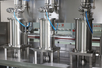 Machine de remplissage et de bouchage automatique pour bidons d'huile et jerricans en PEHD de 1L et 5L avec suivi servo