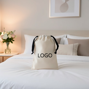 Petit sac à cordon en toile de coton personnalisé pour cosmétiques, produits de soin de la peau, pochette en coton, sacs anti-poussière pour sacs à main, chaussures et sacs à main - Product Image 4